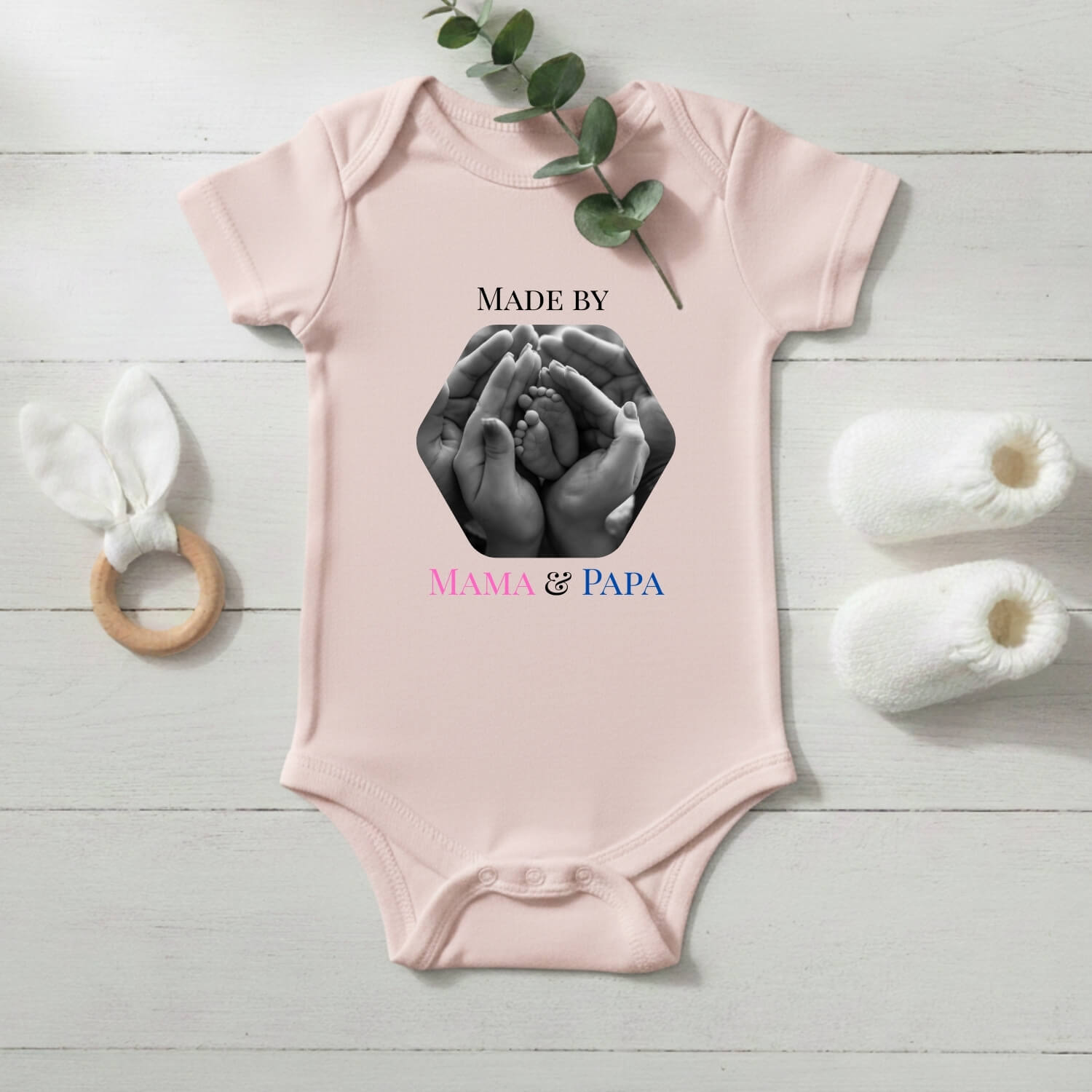 Made By Mama & Papa Custom Baby Onesie – Made Just for Your Little One