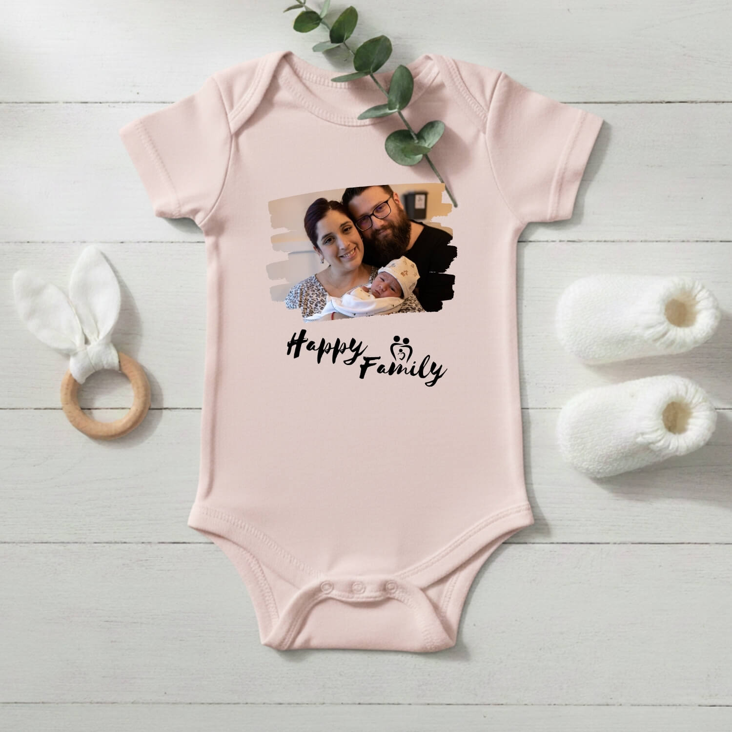 Happy Family Custom Baby Onesie – Made Just for Your Little One