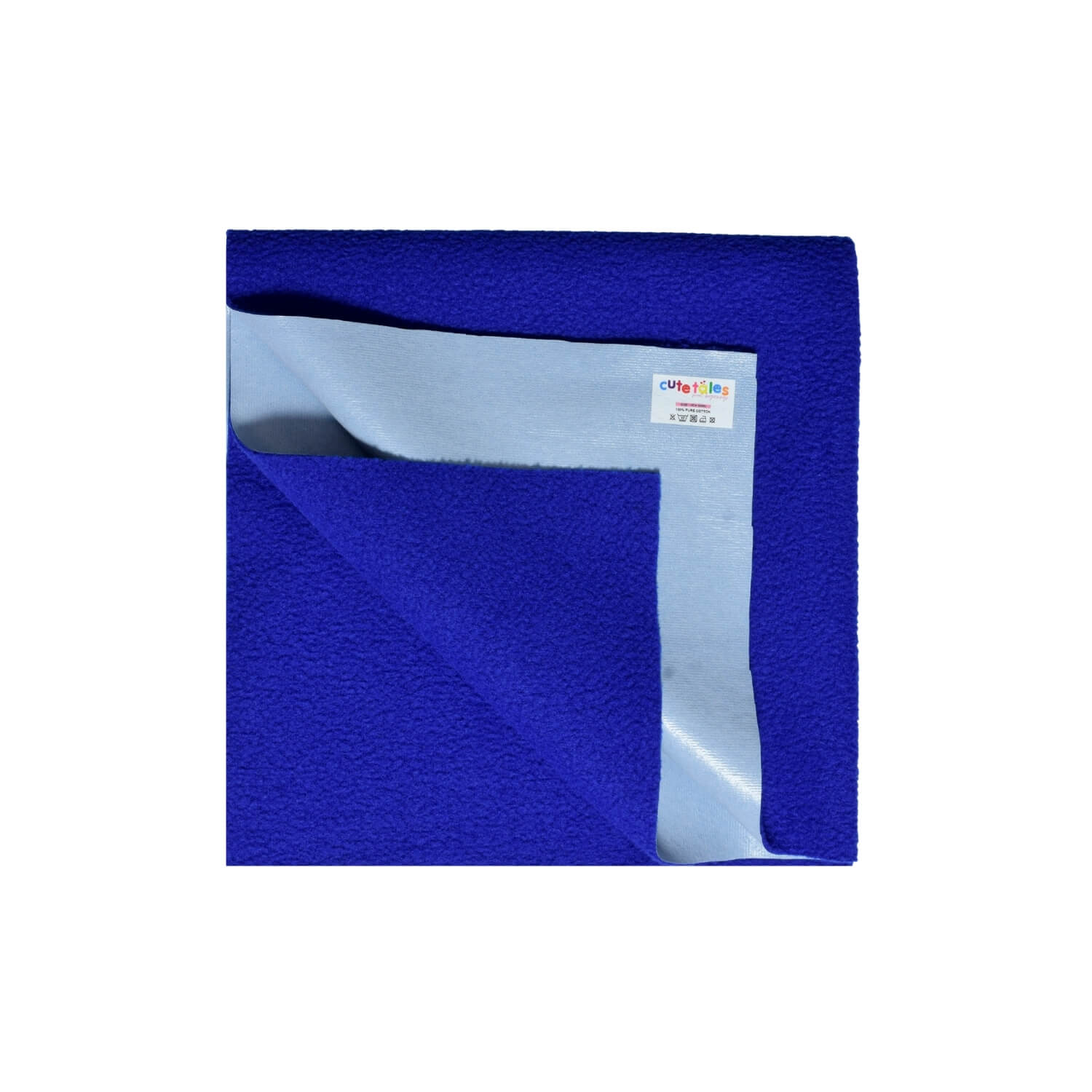 Cutetales Blue dry sheet with a visible brand label on a white background