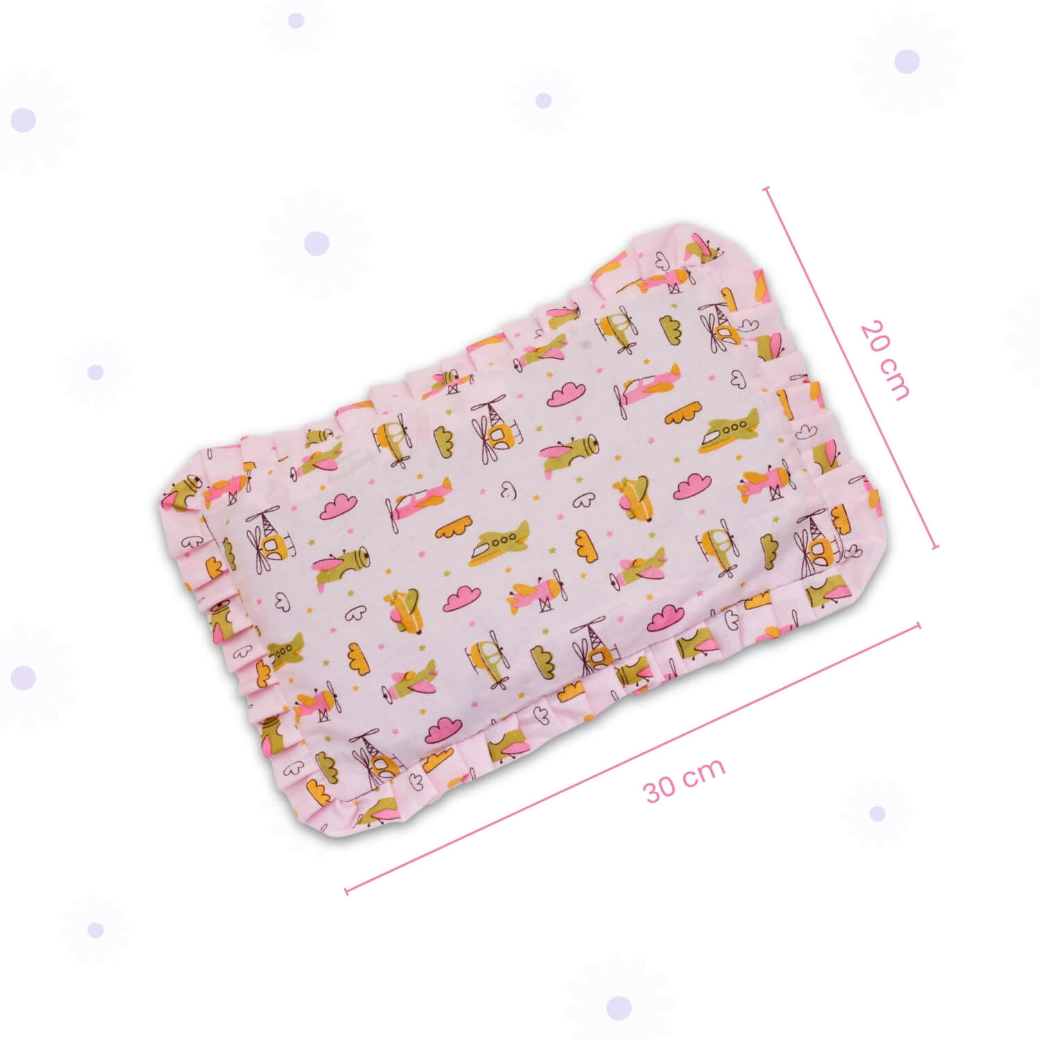 Baby Head Shaping Mustard Seed Pillow, 100% Cotton, Breathable Fabric