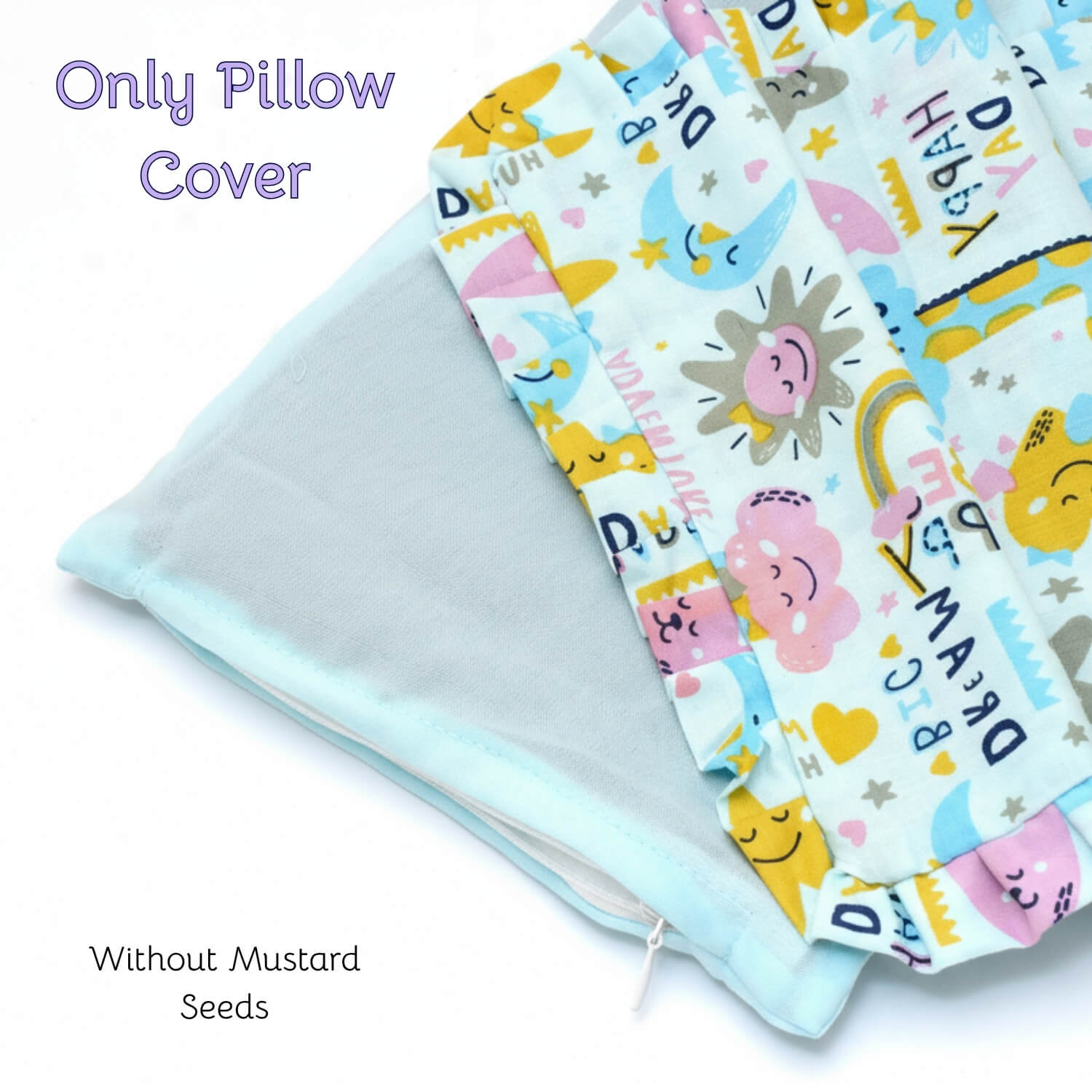 Baby Head Shaping Mustard Seed Pillow, 100% Cotton, Breathable Fabric