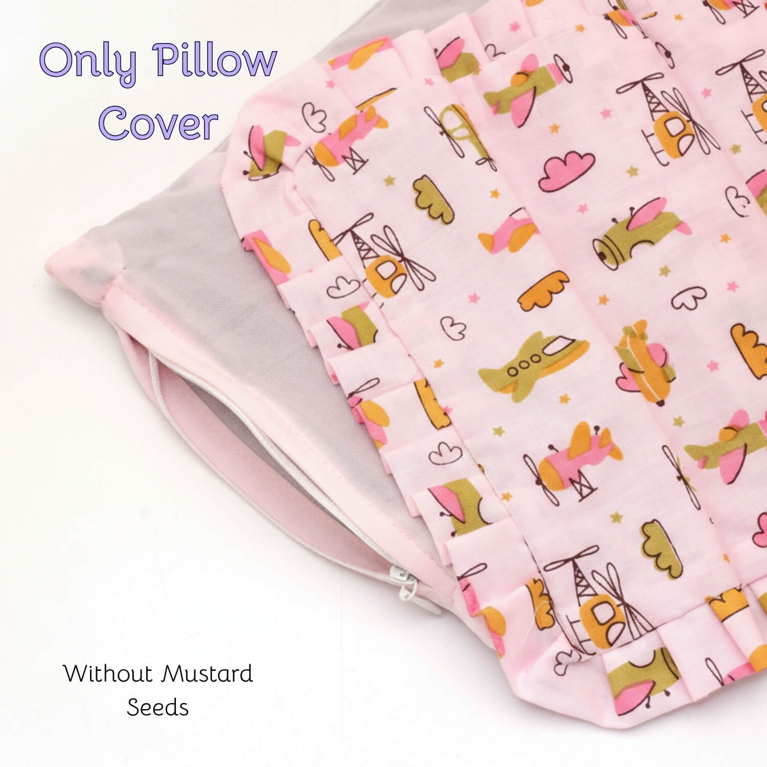 Baby Head Shaping Mustard Seed Pillow, 100% Cotton, Breathable Fabric