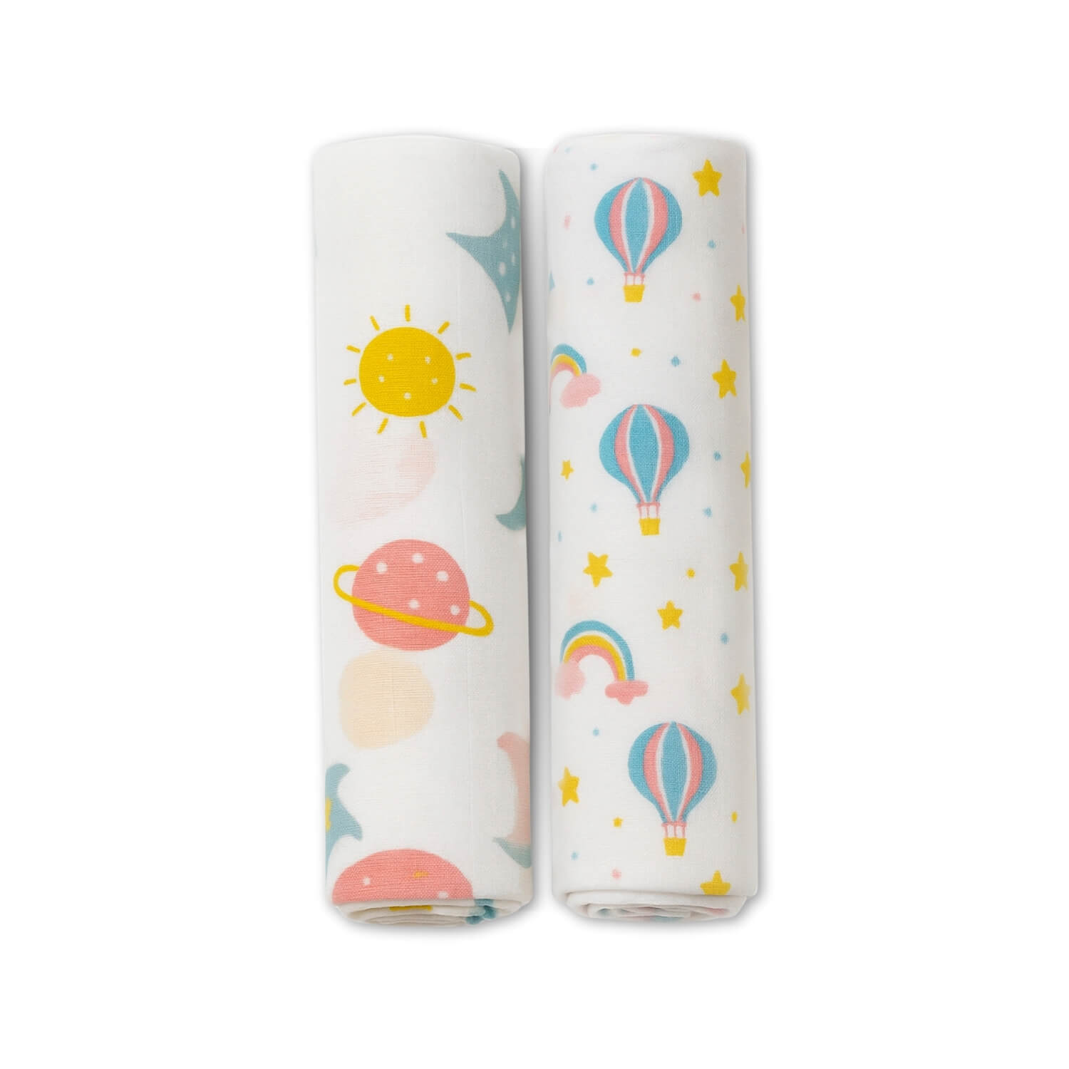 Cotton Muslin Swaddle | Pack of 2 | 100×100 CM | Breathable Newborn Swaddle Blankets & Infant Receiving Wraps