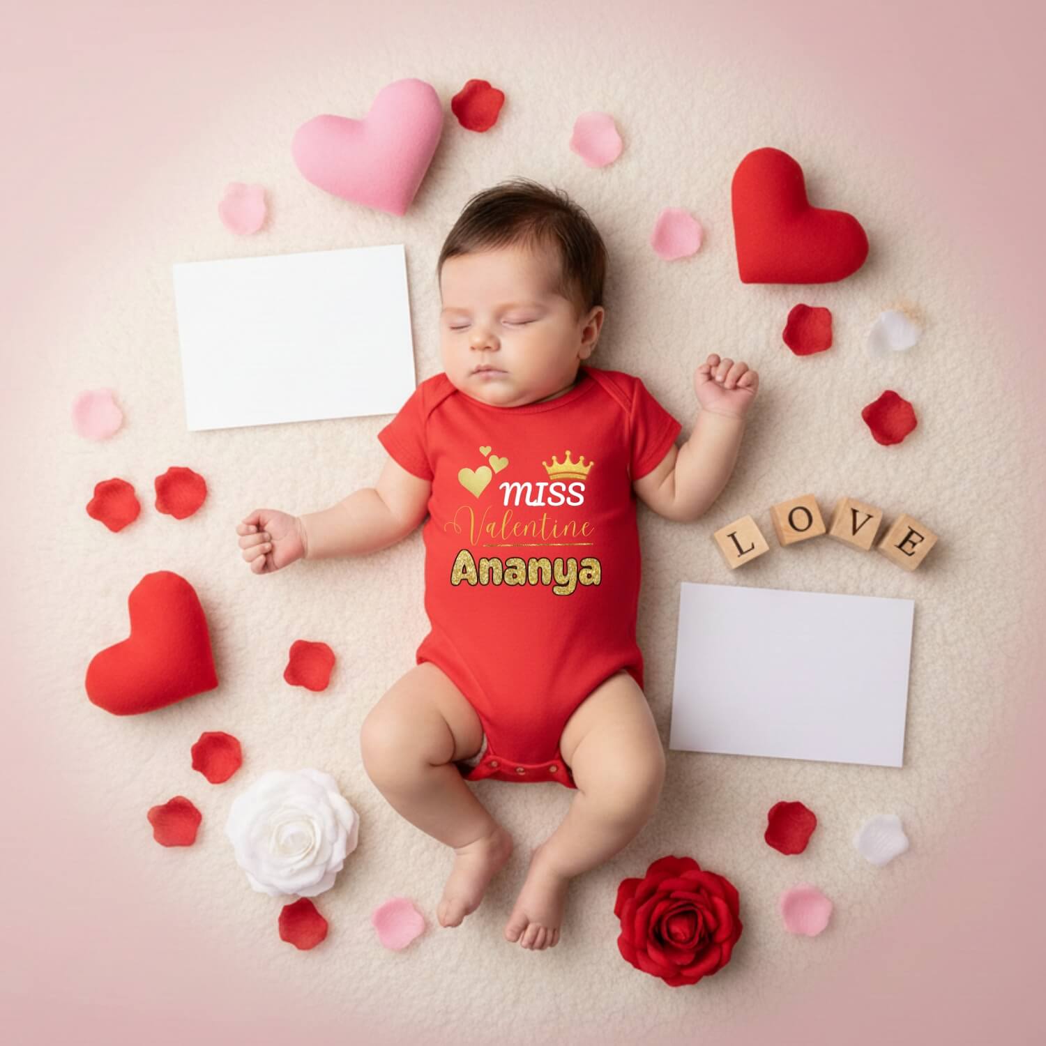 Miss Valentine Baby Bodysuit – Personalized Name