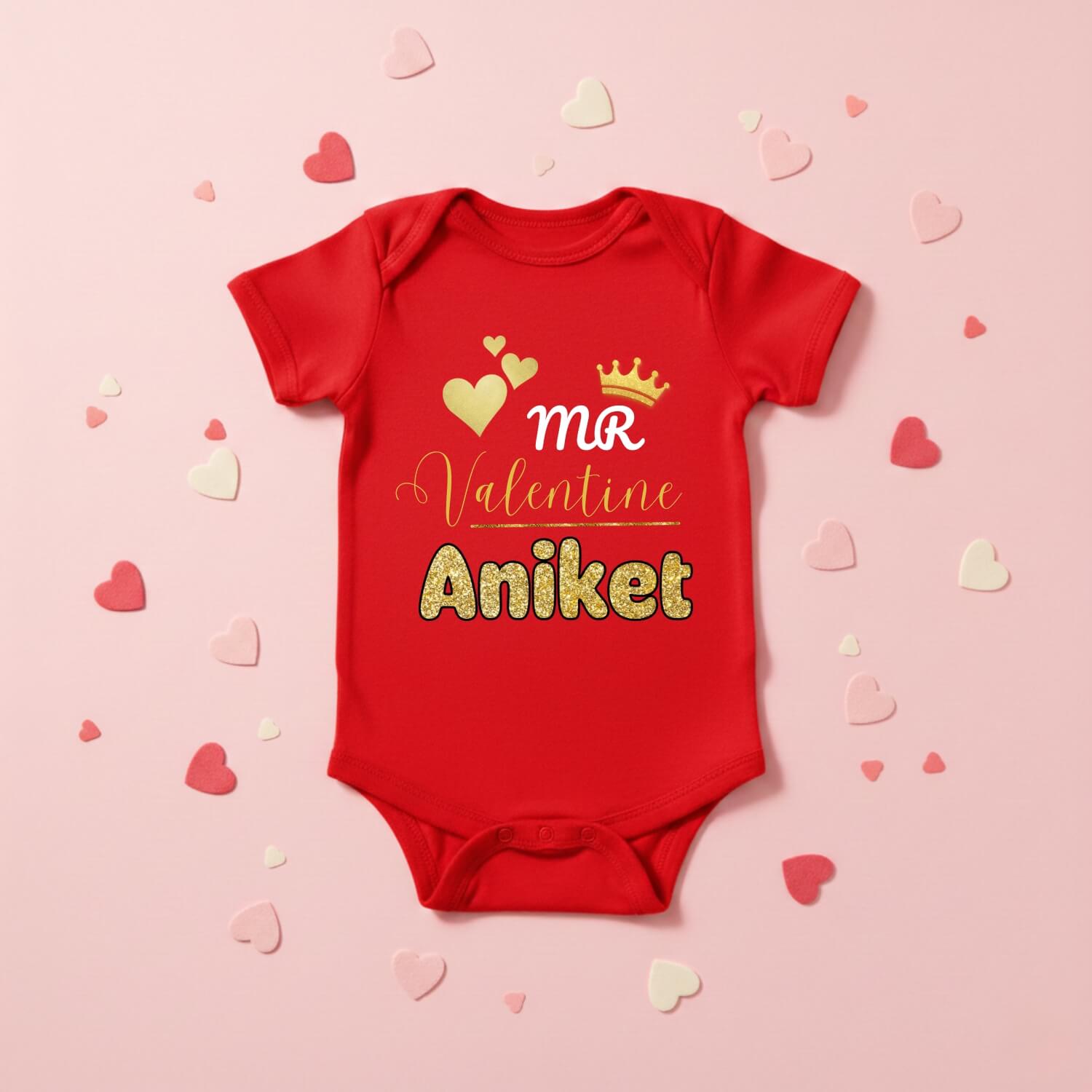 Mr Valentine Baby Bodysuit – Personalized Name