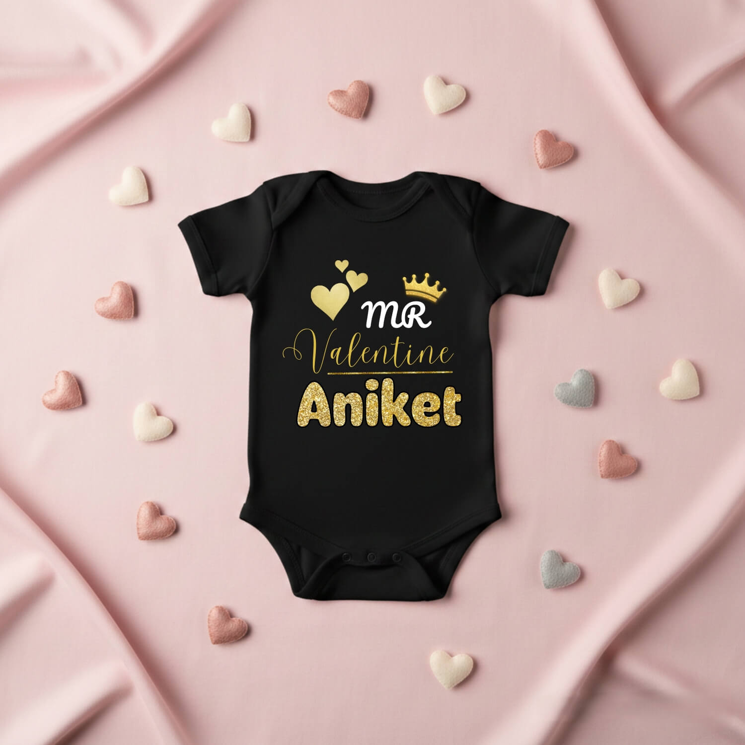Mr Valentine Baby Bodysuit – Personalized Name