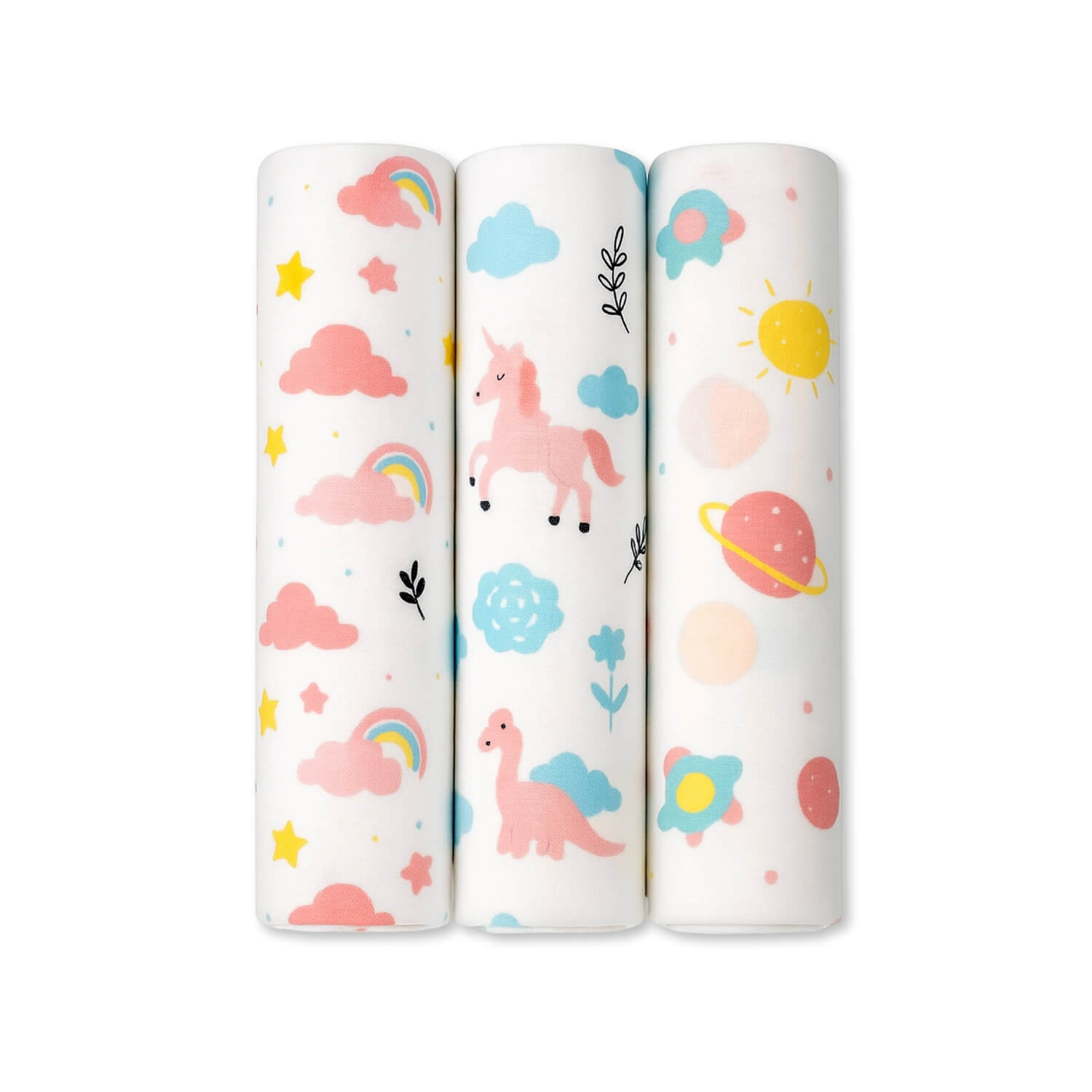 Premium Organic Cotton Baby Muslin Swaddles | Pack of 3 | 100×100 CM