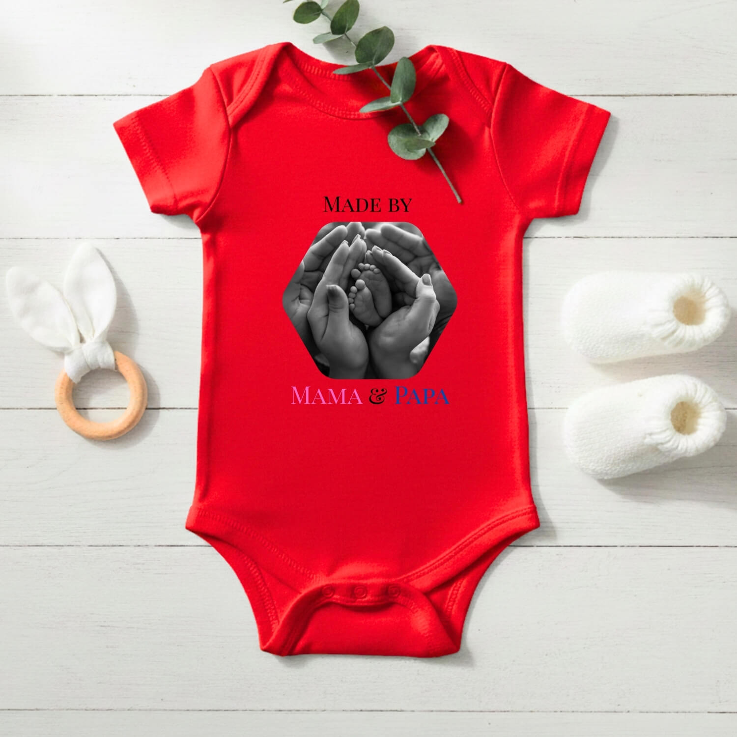 Made By Mama & Papa Custom Baby Onesie – Made Just for Your Little One