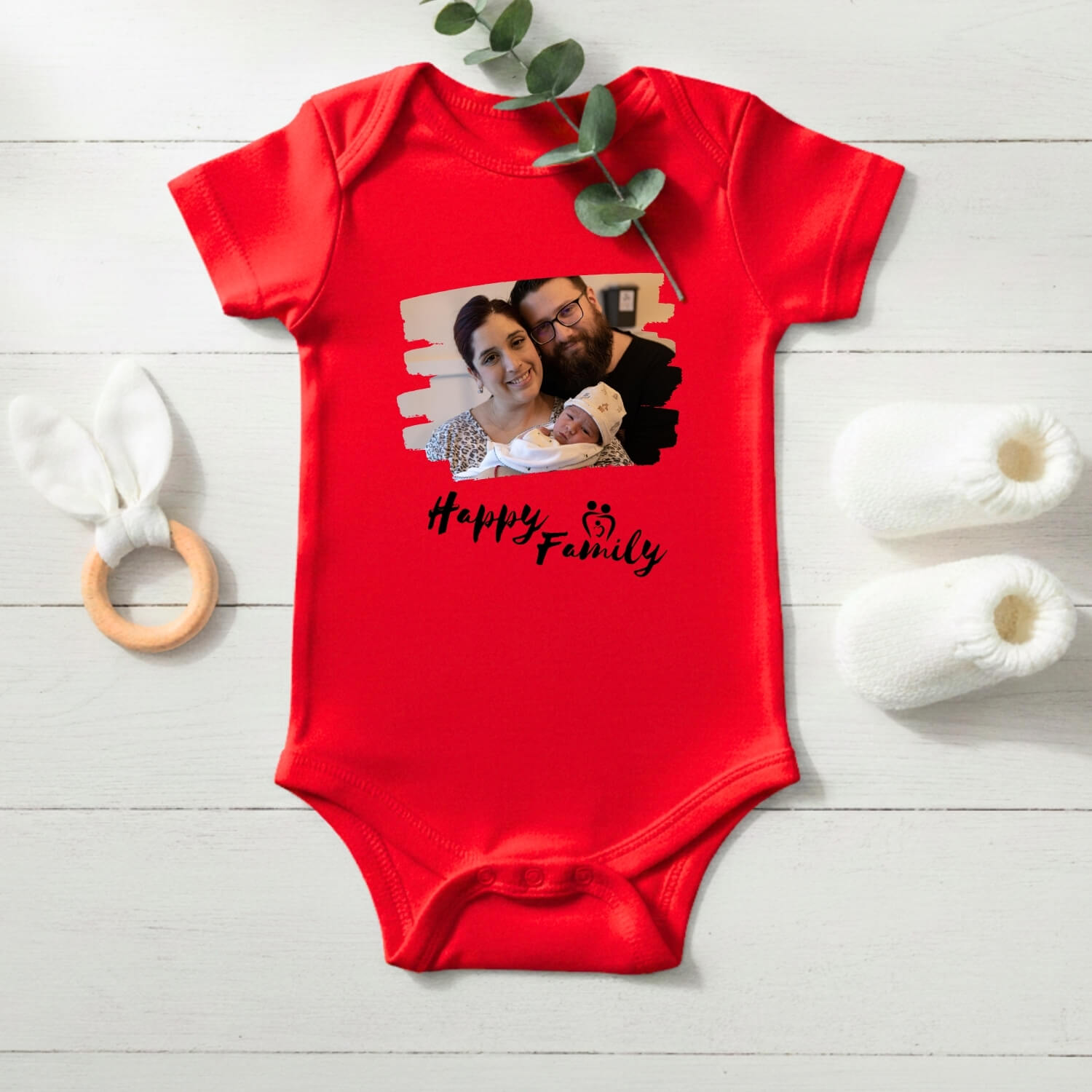 Happy Family Custom Baby Onesie – Made Just for Your Little One