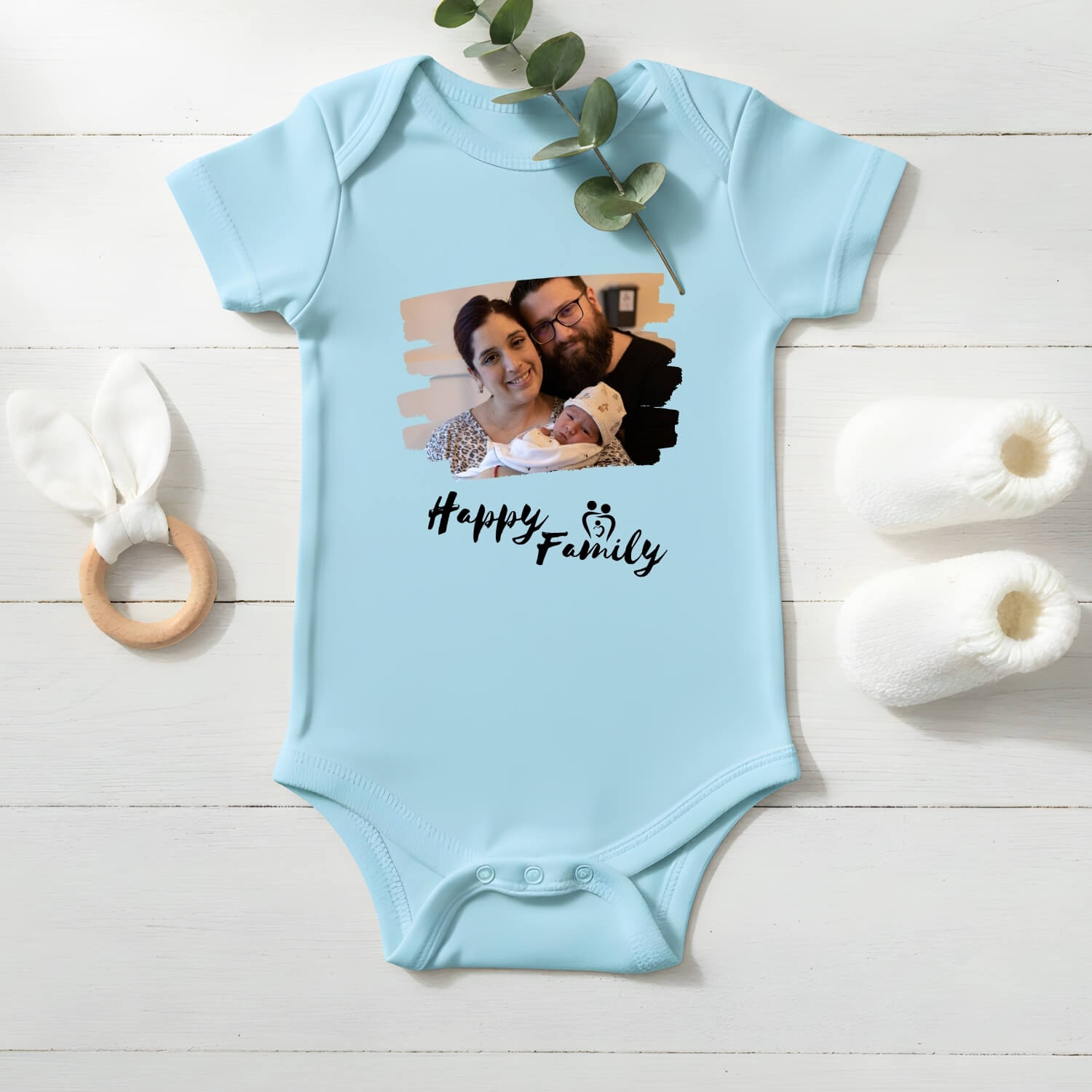 Happy Family Custom Baby Onesie – Made Just for Your Little One