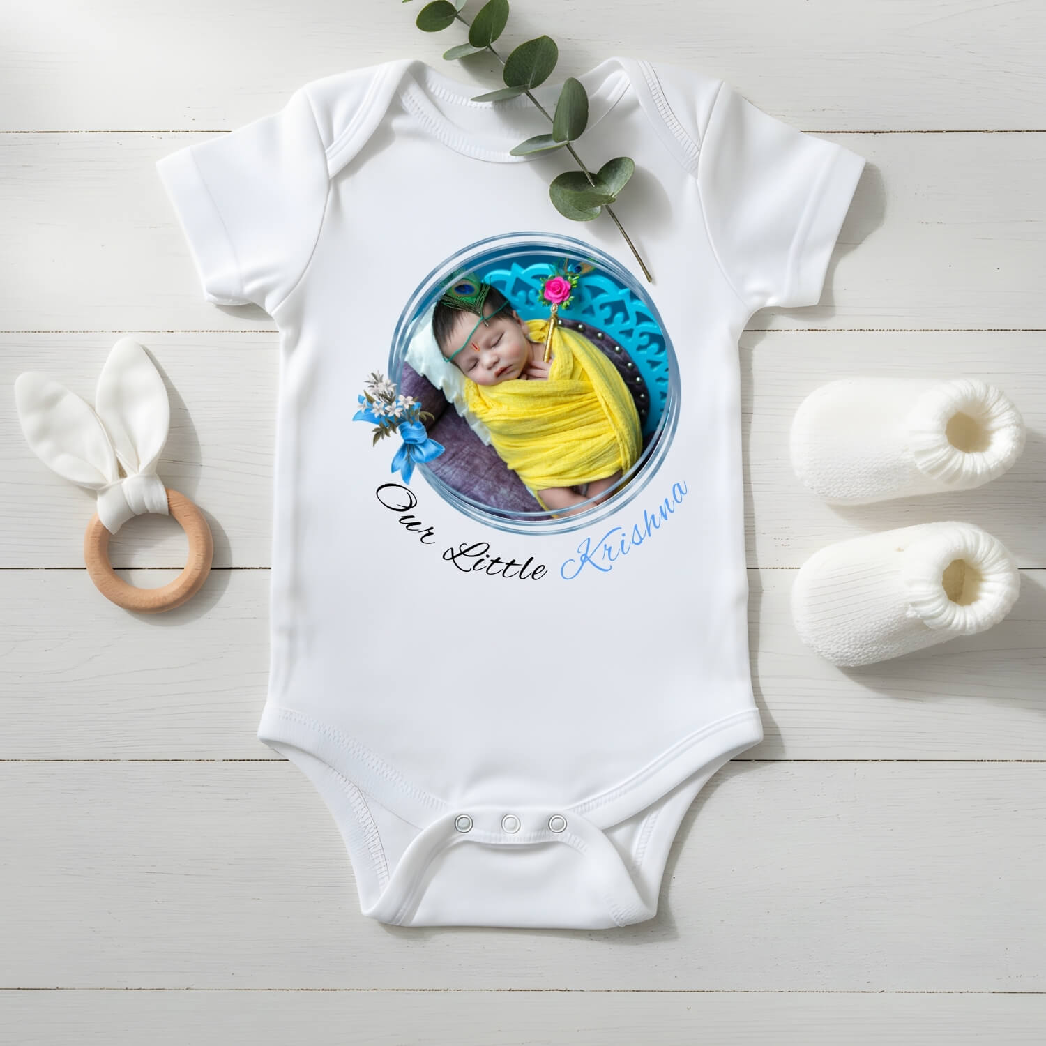 Our Little Krishna Custom Baby Onesie – Made Just for Your Little One