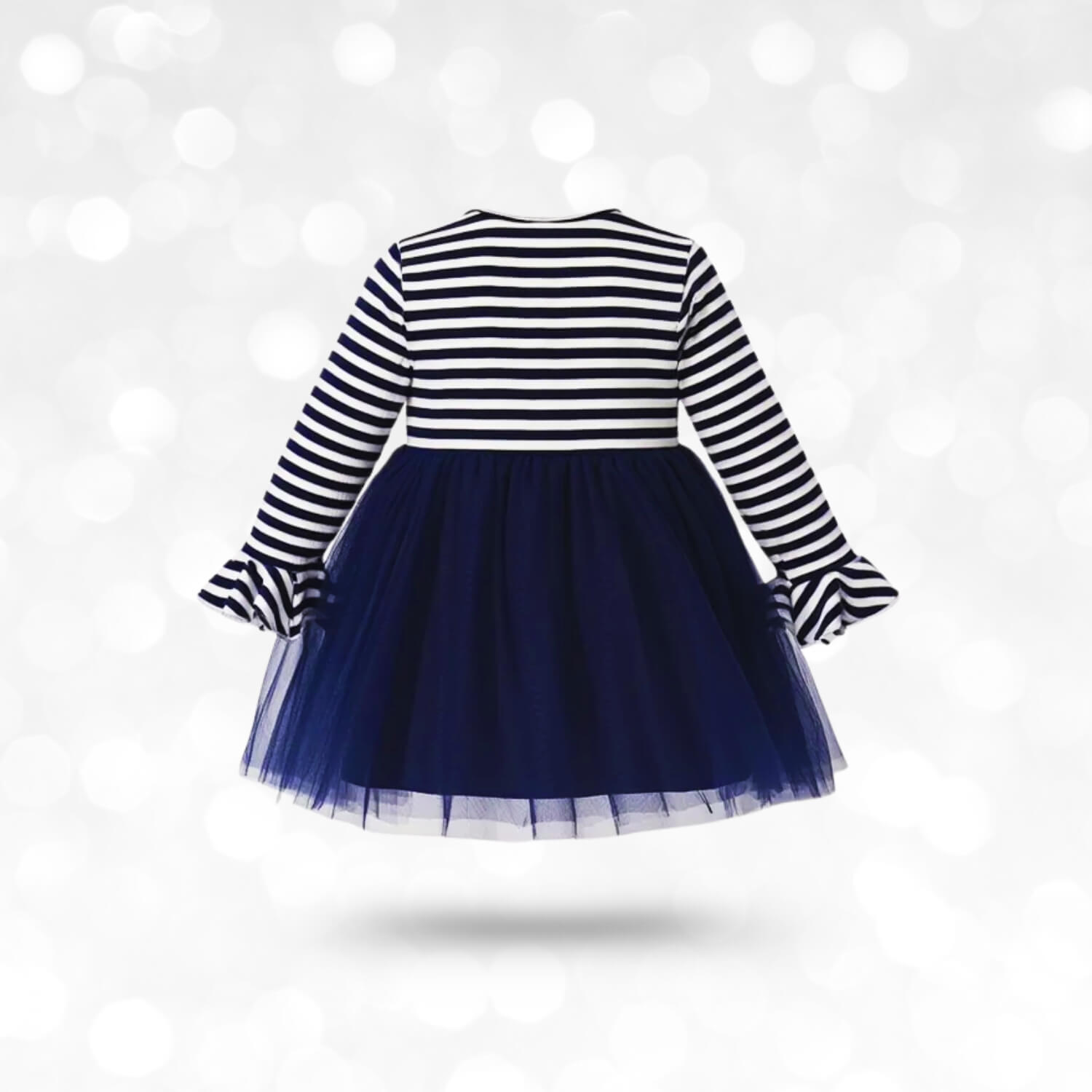 CuteTales Cozy Winter Baby Girl Frock – Warm Woollen Dress with Full Sleeves