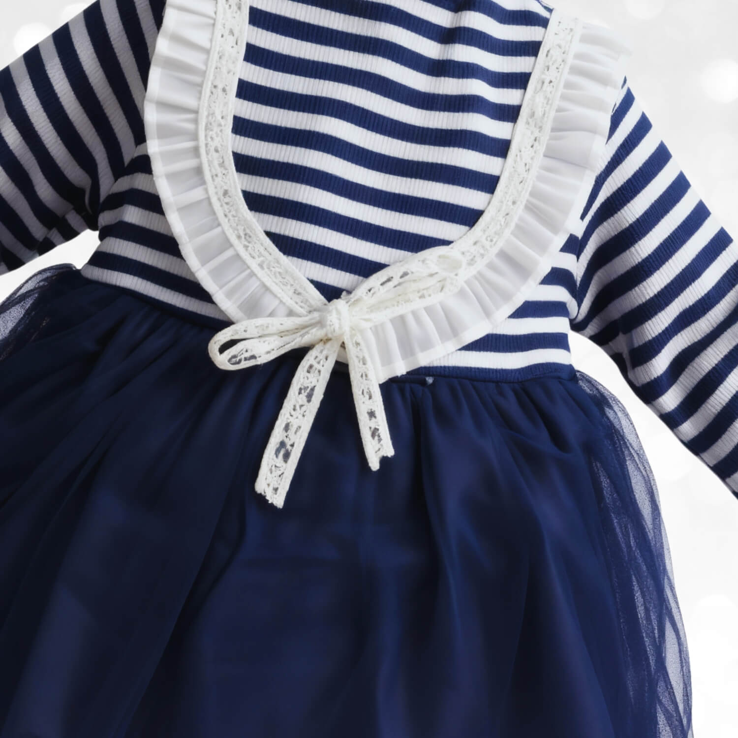 CuteTales Cozy Winter Baby Girl Frock – Warm Woollen Dress with Full Sleeves